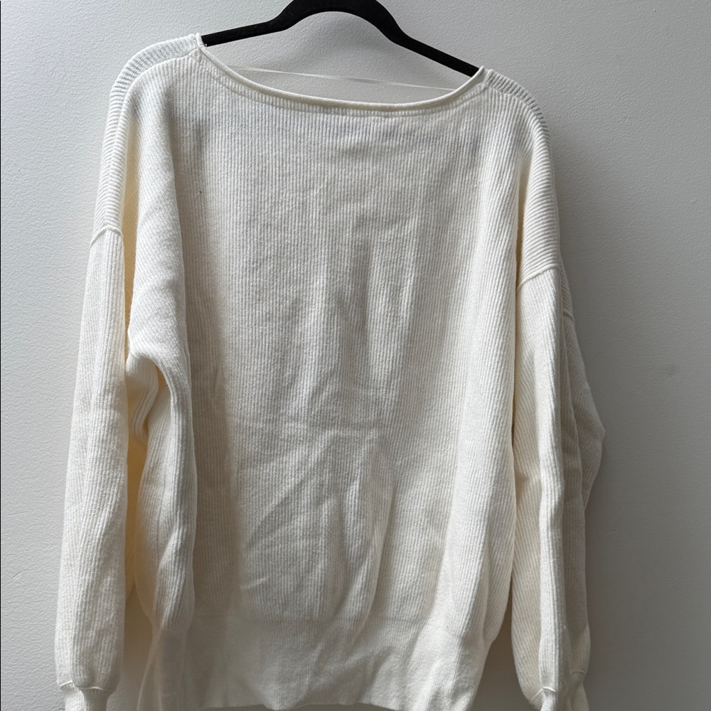 Free People Ivory Ribbed Knit Top - Picture 5 of 5